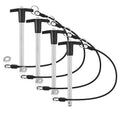 4 Pack T Handle Quick Release Pin 3/8 Inch Diameter,304 Stainless Steel Ball Locking Pin with Push Button Lanyard Usable Length 3.94"(9.5mm x 100mm)