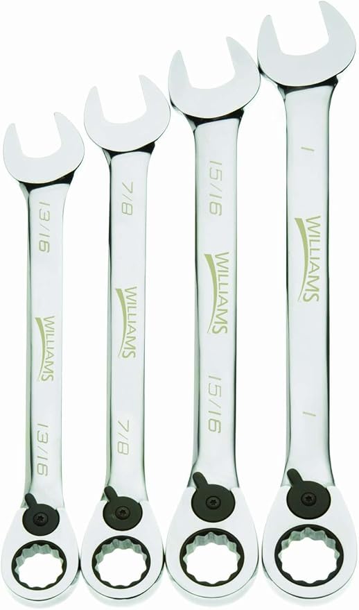 Williams WS-1164RC 4-Piece Reversible Ratcheting Combination Wrench Set