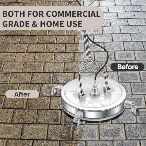 LidoDola 24'' Pressure Washer Surface Cleaner, Power Washer Accessory