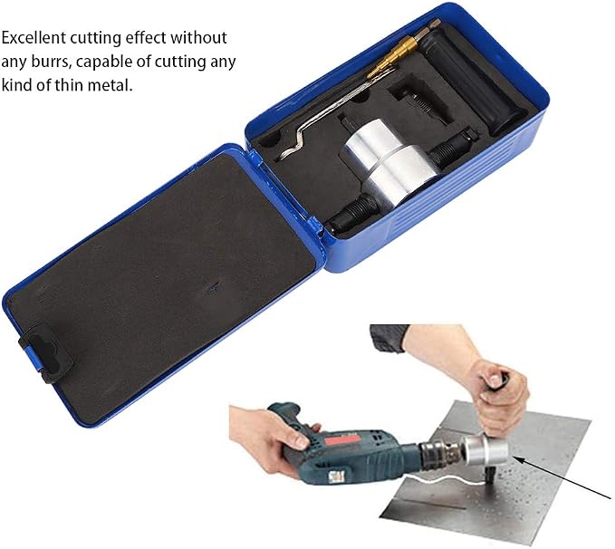 6Pcs Double Head Metal Sheet Nibbler Cutter Hole Saw Drill Attachment Kit