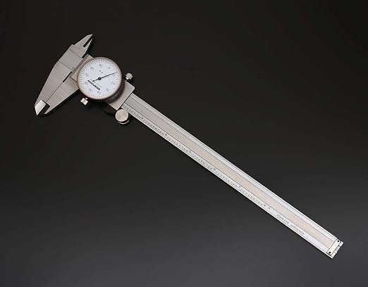 Accusize Industrial Tools 0-8'' by 0.001'' Precision Dial Caliper, Stainless Steel, in Fitted Box, P920-S218