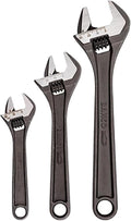 Bahco BHADJUST 3 ADJ3 Set of 3 Adjustable Wrenches (8070/8071 / 8072), Grey, 16 degree head angle