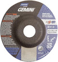 Norton Gemini Depressed Center Abrasive Wheel, Type 27, Aluminium Oxide, 7/8" Arbor, 4-1/2" Diameter x 1/8" Thickness (Pack of 25)