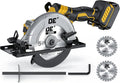 Brushless Cordless Circular Saw, for DeWalt 20V Max Battery, 6-Inch Aluminum Alloy Blade, 5900 RPM, 4.2 Lbs Lightweight, Cutting Depth 2-1/20" (90°), 0-90° Bevel, Hex Wrench, Rip Guide, for Wood, PVC