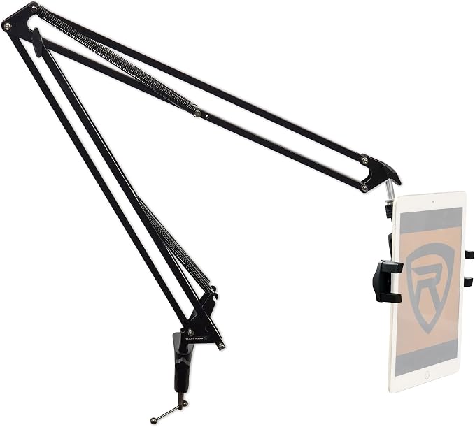 Rockville DMS40 40" Adjustable Mic Boom Arm with iStand 22 Tablet Holder