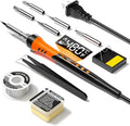 90W 110V LCD Soldering Iron, Soldering Iron Kit, 10-in-1 Soldering gun Tool, 5 Soldering Iron Tips, Solder Wire, Solder Paste, Adjustable Temperature Range 180-480°C