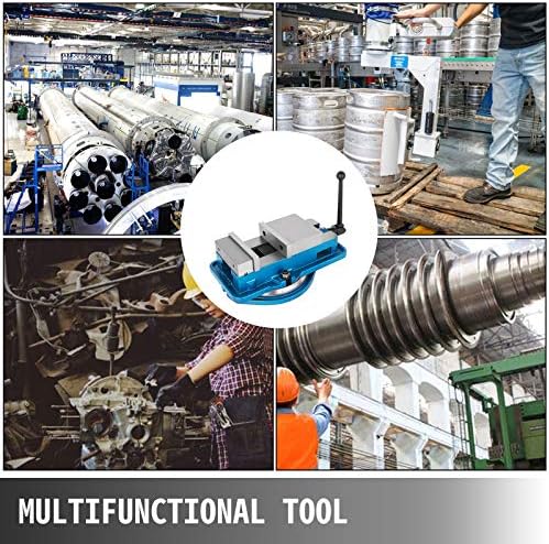 VEVOR 5 Inch ACCU Lock Down Vise Precision Milling Vice 5 Inch Jaw Width Drill Press Vise Milling Drilling Machine Bench Clamp Clamping Vice with 360 Degree Swiveling Base CNC Vise