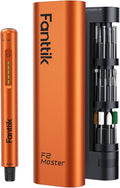 Fanttik F2 Master Mini Cordless Rotary Tool Kit, NeoPulse Motor, 5 Variable Speed, 25000 RPM, Revostor Hub, 35 Accessories, for 3D Printer Sanding, Polishing, Drilling, Carving, DIY Crafts - Orange