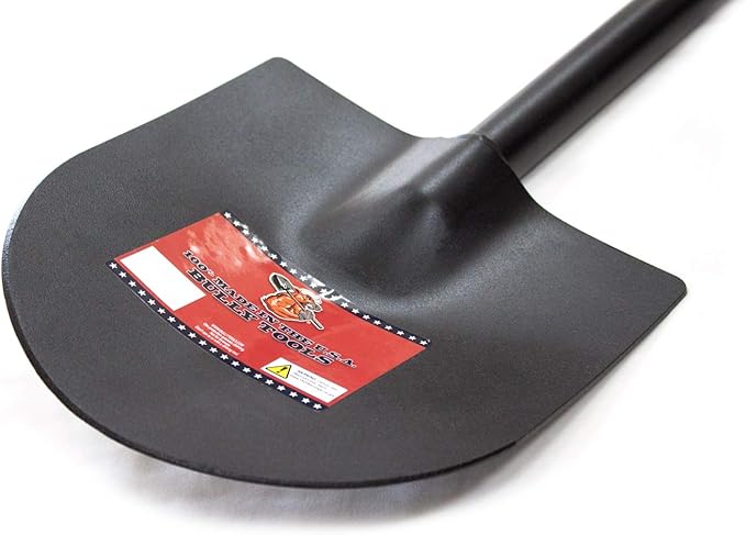 Bully Tools 12-Gauge Caprock/Pony Shovel - Heavy-Duty Steel Head, Long Fiberglass Handle, Landscaping Shovel with Easy Grip, Durable Design for Tough Soil Digging and Planting - 100% Made in USA