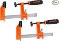 Jorgensen 6-Inch Bar Clamp Set, Heavy Duty Steel Bar Clamps for Woodworking, Wood Clamps with 1000 lbs Load Limit, 2-Pack