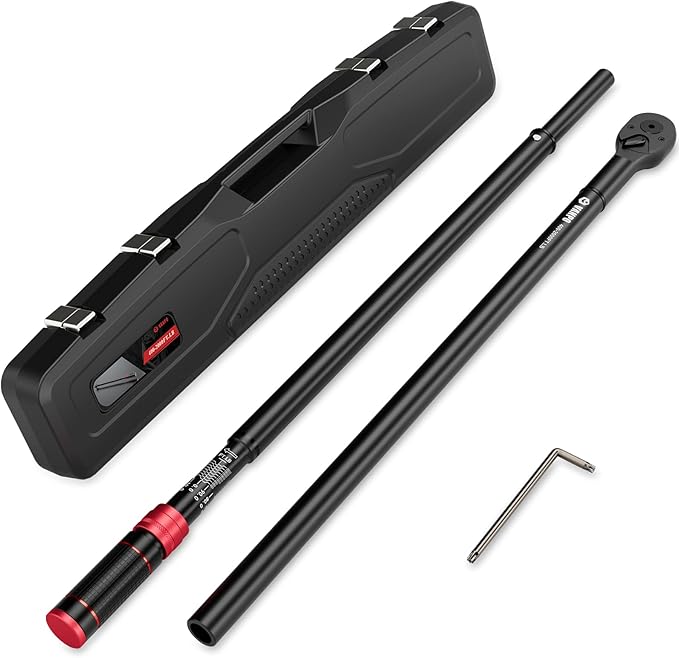 VANPO 1" Drive Torque Wrench 400-2000 Ft-Lb, 70.9" Leverage | 24-Tooth, Heavy-Duty Torque Wrench Set with Hex Key for Industrial Equipment, Truck fleet, Mining, Wind turbine