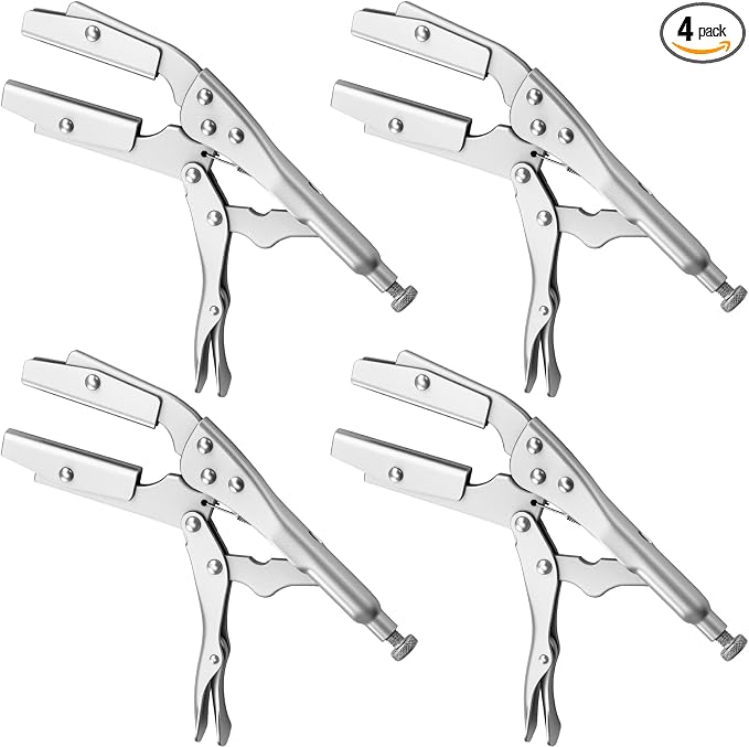 Yaocom 4 Pack 10" Radiator Hose Clamp Pliers Set Heavy Duty Pinch off Locking Pliers Universal for Automobile Radiator Pipe, Vacuum Lines, Fuel Hose