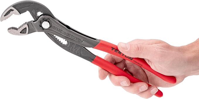 TEKTON 12 Inch Angle Nose Push Button Adjustable Pliers | PGA36312