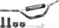 1-1/8" 28mm Mid-Rise Dirt Bike Handlebars - 6061-T6 Aluminum Heavy-Duty Handlebar with Foam Pad, Grips & Riser Clamp Kit, Universal Fit for Motocross Pit Bike ATV Quad (Type-B)