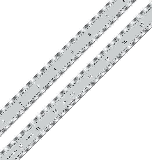 PEC Tools 24" Flexible Steel Rule, Designed for High-Accuracy Industrial Environments, Made in USA
