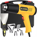 Includes four-piece heat gun set and hard-sided carrying case/accessory kit, yellow. (JF2000AA)