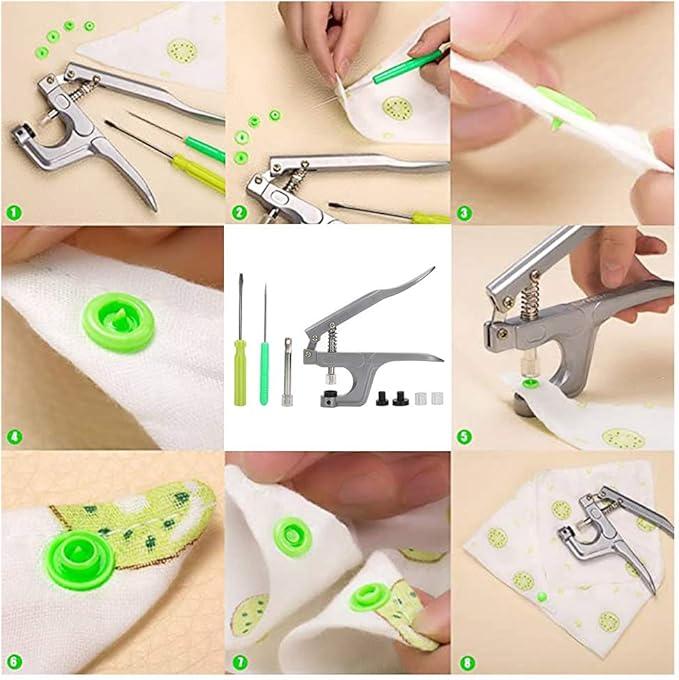 Rivet Press, No Disassembly Required Durable Lightweight and Portable Aluminum Material Snap Installation Tool for Leather Crafting for Sewing Clothing