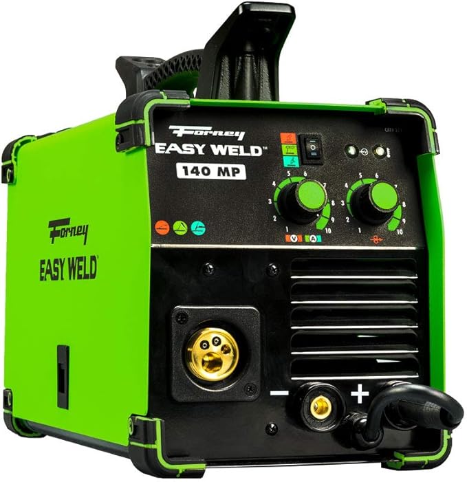 Forney 271 Easy Weld 140 MP Multi-Process Welder - Versatile 3-in-1 Welding Machine for MIG, DC TIG, and Stick Welding Application
