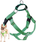 2 Hounds Design Freedom No Pull Dog Harness, 5/8 inch SM, Neon Green | Discourages Pulling, Comfortable Control Adjustable Dog Harness for Small Sized Dogs, Made in USA (Leash Not Included)