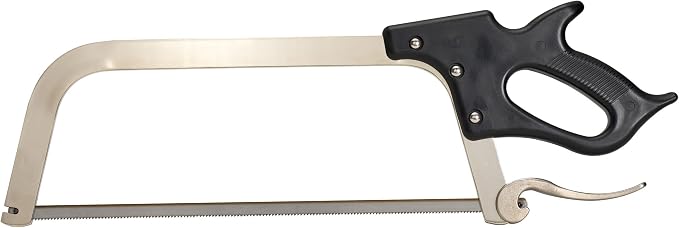 LEM Products 16" Meat Saw with Tightening Cam, Heavy Nickel-Plated Frame, Black Handle