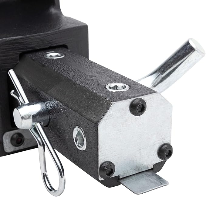 Yost Vise RHV-6 6-Inch Truck Trailer Receiver Vise | Heavy Duty Portable Work Vise | 5.9" Jaw Width, 5.81" Max Jaw Opening, 4.96" Throat | Fits Standard 2" Hitch with Hitch Pin Included