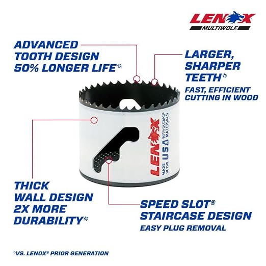 Lenox 2-1/2 Inch Speed Slot Bi-Metal Hole Saw