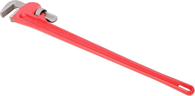 Pipe Wrench, 48" Aluminum Straight Pipe Wrench, Automatic Jaw Adjustment, Adjustable Plumbing Wrench, Easy to Carry, Ergonomic Handle, Hangable Design, for Water Pipes, Automotive Repairs