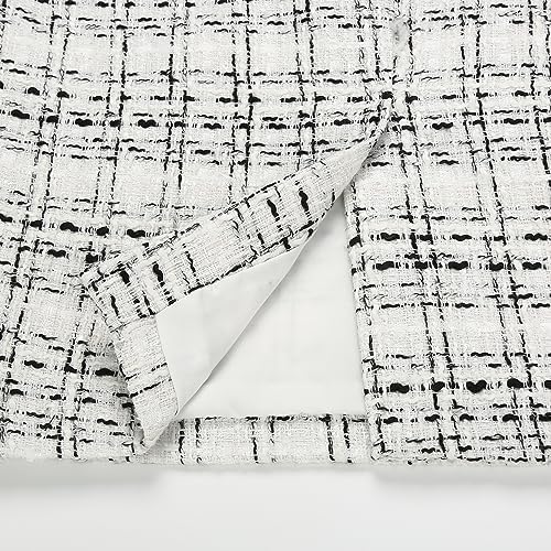 IDEALSANXUN Plaid Skirts for Women Fall Winter Knee Length Pencil Wool Skirt with Slit