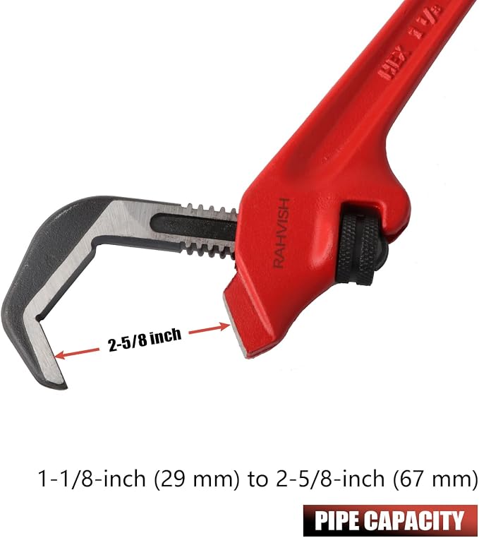 9-1/2-inch Hex Offset Wrench, Model E-110 Hex Pipe Wrench