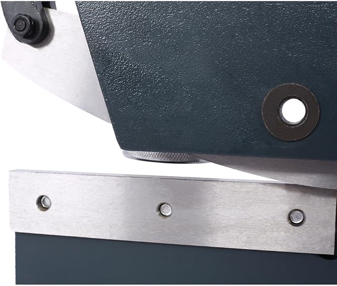 Metal Shears, Heavy-Duty Sheet Metal Cutter for Industrial Use, Hand Plate Shear, High Carbon Steel Blade, Effortless Cutting, Shrinker Stretcher Compatible, Workbench Mountable (8-Inch)