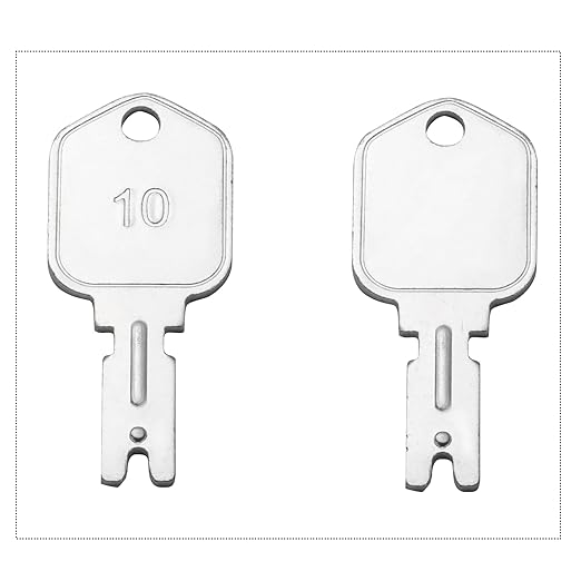 Construction Ignition Keys, 10 Pack 166 Forklift Key Hyster Heavy Equipment Keys for Clark Yale Hyster Komatsu Crown