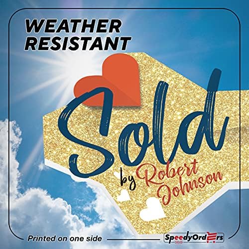 Customized Real Estate Sold Key Prop - Personalized Giant Key Sign For Realtors - Custom Sold Key For Real Estate Marketing - Real Estate Closing Prop House Key - Blue Heart Style Size S