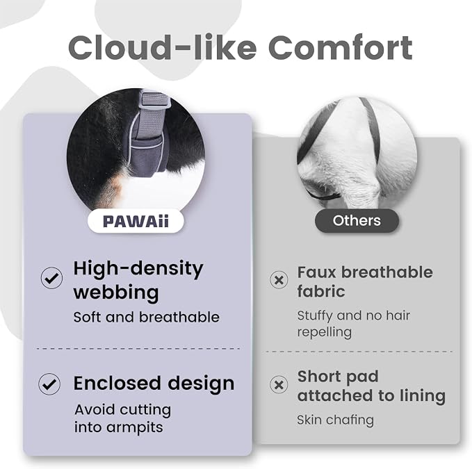 Pawaii Dog Harness with Pet ID Tag, No Choke Dog Harness, Adjustable Soft Padded Pet Vest with Easy Control Handle