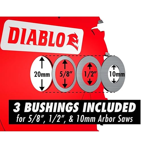 Diablo Fast Framing Saw Blade for Wood - Hi-Density Carbide - 5-1/2" Diameter, 18 ATB Teeth, 20mm Arbor, .049" Kerf, 18° Hook Angle, .039" Plate, 12000 Max RPM - D055018WMX