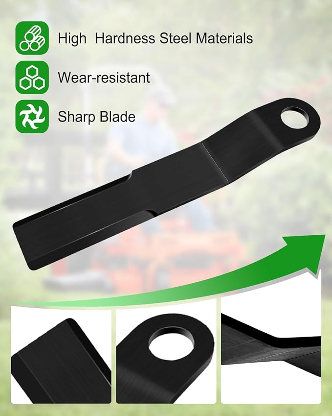 Bush Hog Rotary Cutter Blades Replacement Fit for Mower King Skidsteer Kubota Caterpillar Bobcat Case CAT John Deere, Brush Hog Mower Blade, 4 Pcs