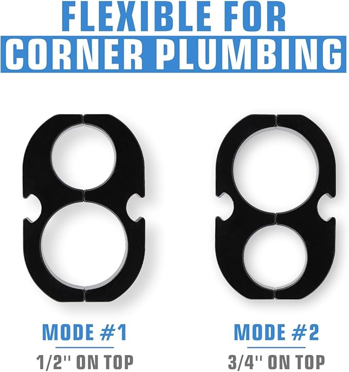 iCrimp IWS-1234N PEX Crimping Tool for 1/2’’ & 3/4’’ Copper Crimp Rings, Combo PEX Crimper with Interchangeable Die Set for Tight Space, Patented