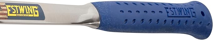 ESTWING Framing Hammer - 28 oz USA Made Long Handle Straight Rip Claw Hammer with Smooth Face & Shock Reduction Grip - E3-28S
