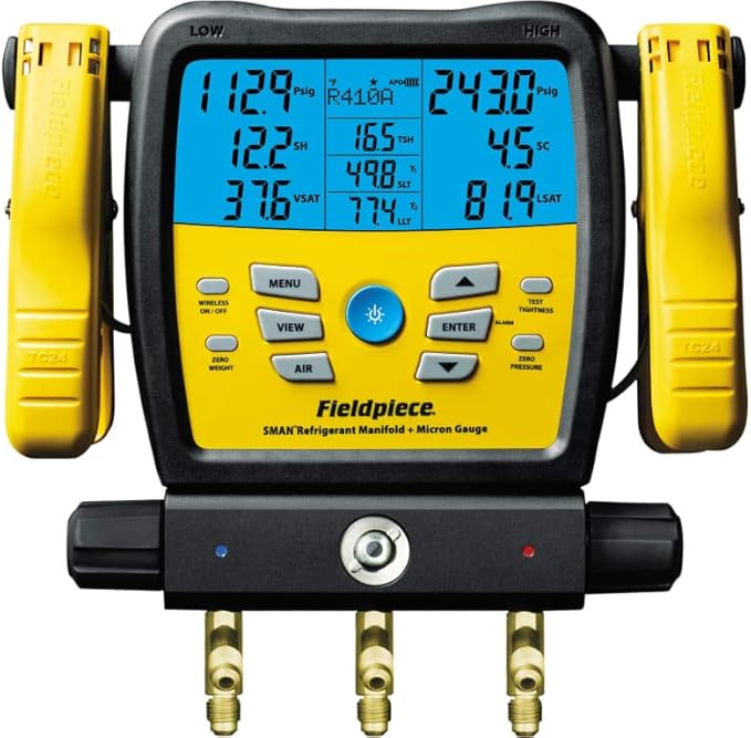 Fieldpiece SM380V SMAN manifolds, black
