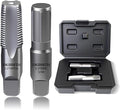 DKIBBITH 2-Piece Pipe Extractor and NPT Tap Set 1/2" - Heavy Duty Carbon Steel Tools for Removing Broken Threaded Pipes & Cutting Accurate NPT Threads - Plumbers Mechanics DIY with Storage Case.