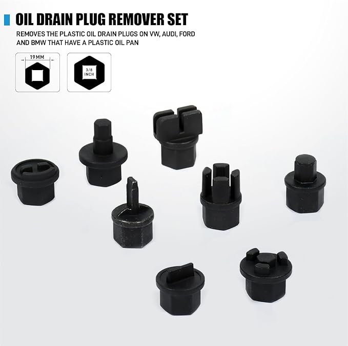 SMOTIVEPRO Professional 32PCS Oil Filter Wrench Set with Cap Removal Tools | Includes Filter Caps (63.5-100mm), Socket (24-38mm), Adjustable Wrench and Drain Plug Tools for Efficient Maintenance