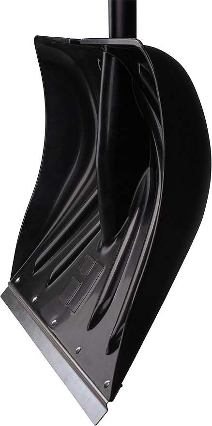 Hooyman Snow Shovel with Heavy Duty Construction, Ergonomic No-Slip H-Grip Handles, Galvanized Steel Blade, Reinforced Head, and Fiberglass Core for Shoveling, Clearing Snow, and Outdoors