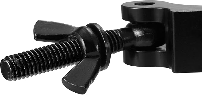 MFL. Heavy Duty Truss Clamp, 660 lb Aluminum Alloy DJ Light Clamps, Fits 1.5-2.0 Inch Truss for Stage Lighting Projector Par Lights, TUV Certificated ID: 50393001, Black, Pack of 4