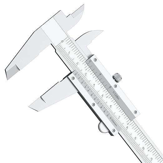 HDLNKAK Vernier Caliper 6 Inch, 6" Non Digital Caliper, 0-6Inch/0-150mm, 1/128 inch/0.05mm High Precision Caliper, Measuring Caliper Tool