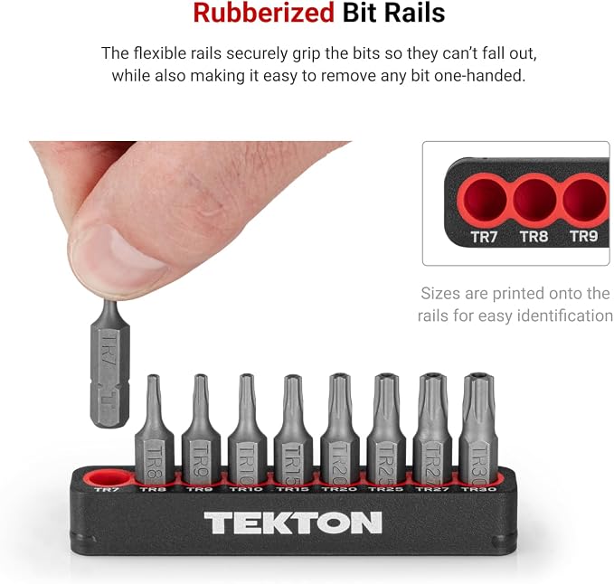 TEKTON 1/4 Inch Security Bit Driver and Bit Set with Case (37-Piece) | DBH93102