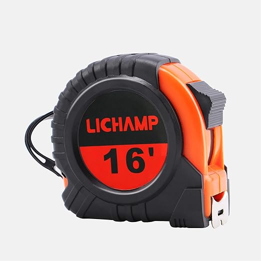 LICHAMP Tape Measure 16 ft, 6 Pack Bulk Easy Read Measuring Tape Retractable with Fractions 1/8, Measurement Tapes 16-Foot by 3/4-Inch