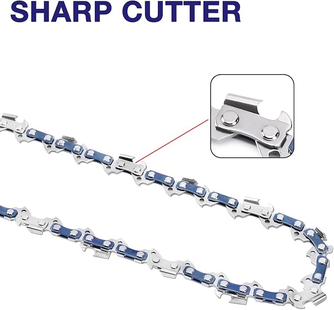 4 Pack 12 Inch Chainsaw Chain 3/8" LP Pitch .043'' Gauge 45 Drive Links fits DeWalt, Ryobi, Craftsman, Makita and more