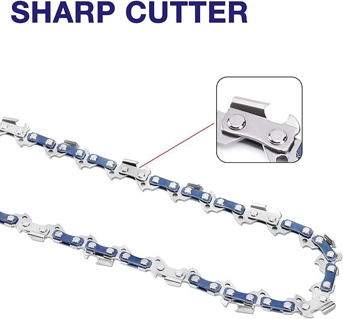 4 Pack 16 Inch Chainsaw Chain 3/8" LP Pitch .050'' Gauge 56 Drive Links fits Craftsman, Poulan, Echo, Greenworks and more