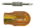 Xcelite TSD1V Two-in-One Slotted Stubby Screwdriver, 3/16" Head, 1-1/4" Blade Length