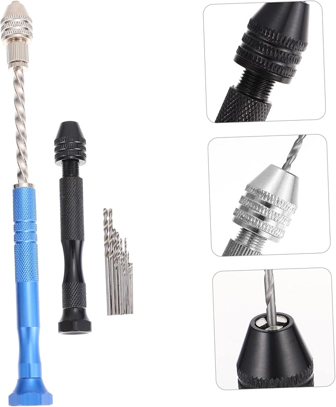 HOMSFOU 1set Hand Drills Precision Jewelry Drill Bits Tools for Crafts for Jewelry Making and Detailed Work