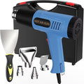 Heat Gun, 572 & 1112°F Temp Ranges, 2-Speed Adjustable, 110V with 4 Nozzles, Overload Protection, 4.9FT Cord, for Crafts and Shrink Wrap (Toolbox Set)